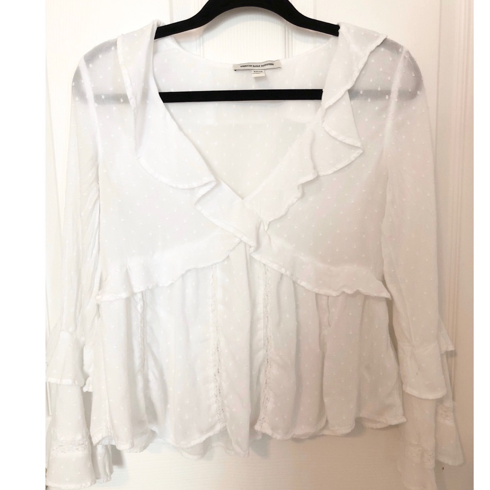 AE Boho White Blouse